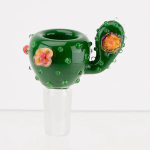 18" Cactus Teal & White Beaker Bong x Empire Glassworks Cactus Bowl (ONLINE ONLY)