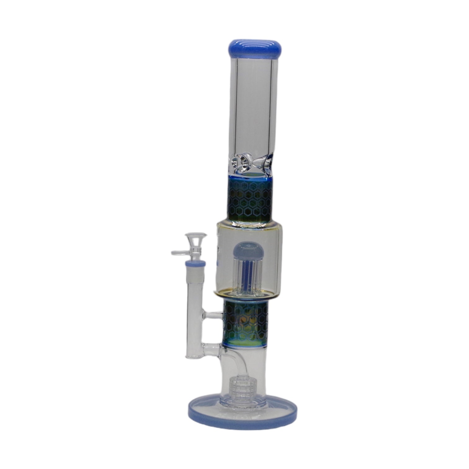 Honeycomb 18" Bong - Jade Blue