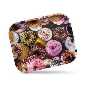 Raw Metal Rolling Tray Large