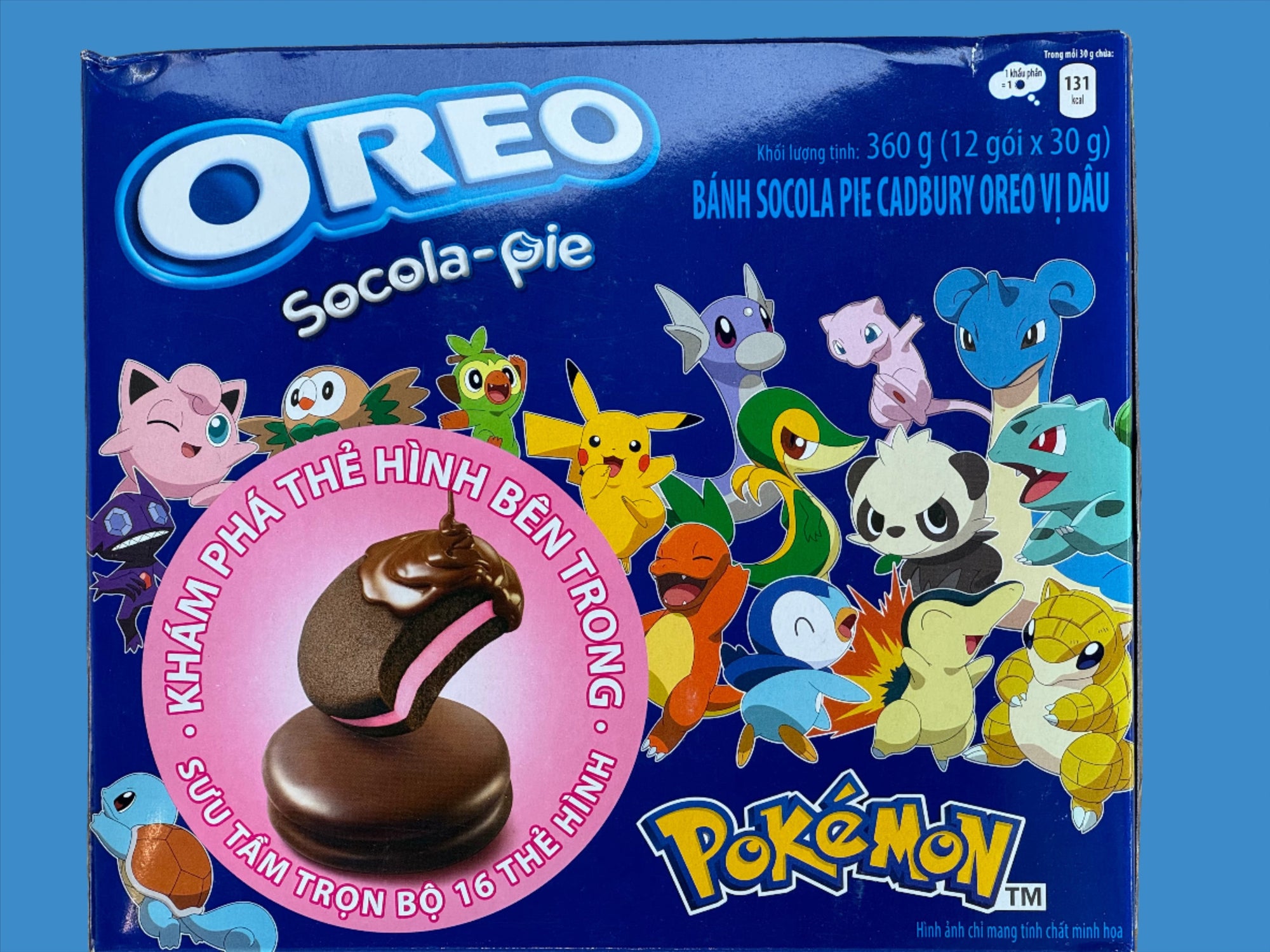 Oreo Socola Pie Strawberry Pokémon Edition (Photocards inside) 360g (Vietnam)