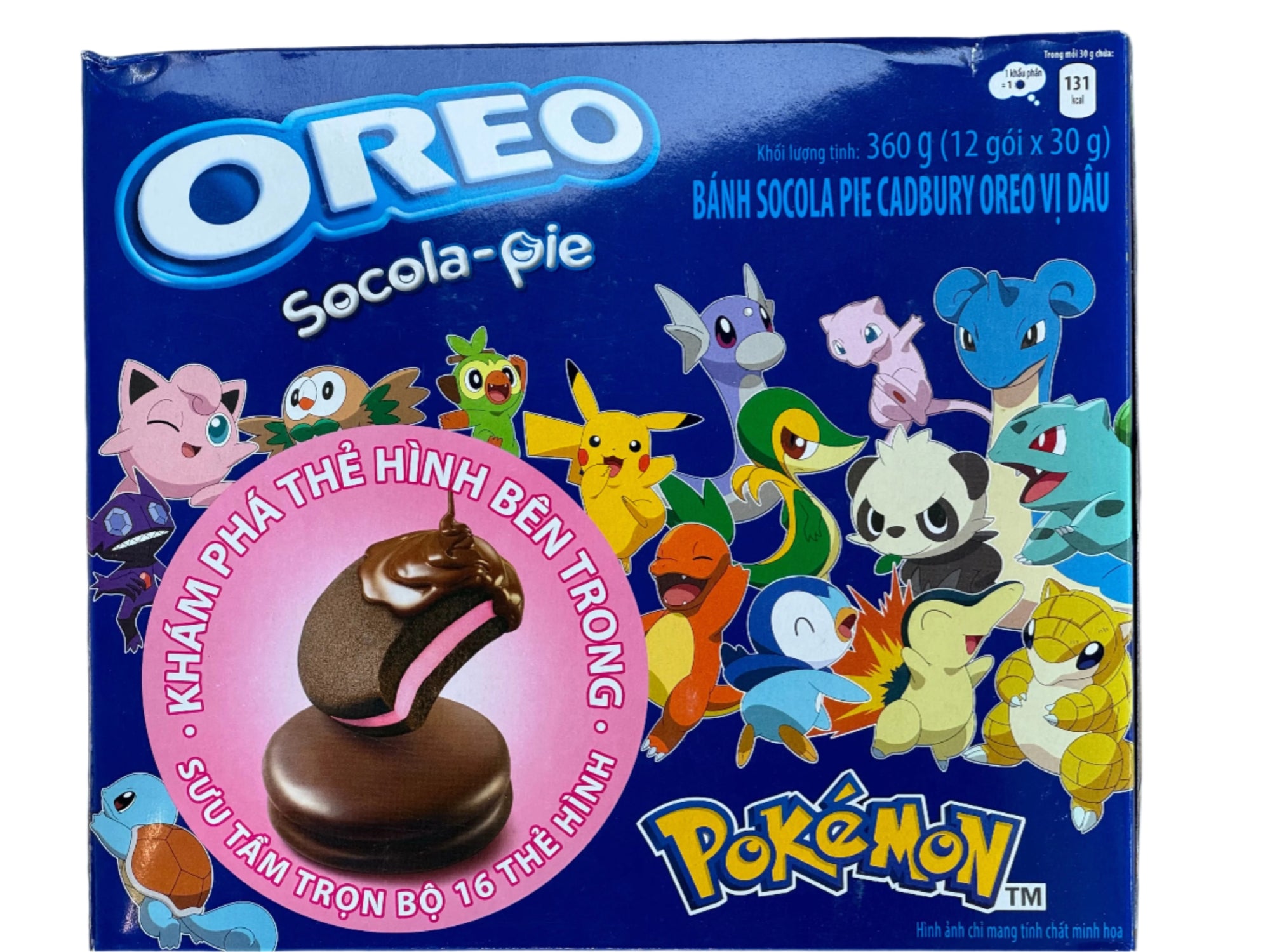 Oreo Socola Pie Strawberry Pokémon Edition (Photocards inside) 360g (Vietnam)