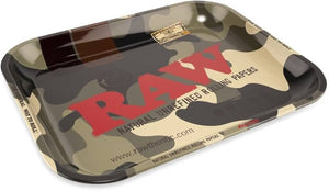Raw Metal Rolling Tray Large