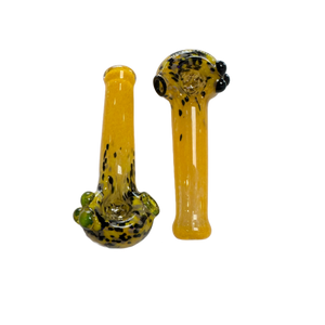 Sarah Marblesbee 4 Hole Large Spoon - Yellow w/ Black Dots