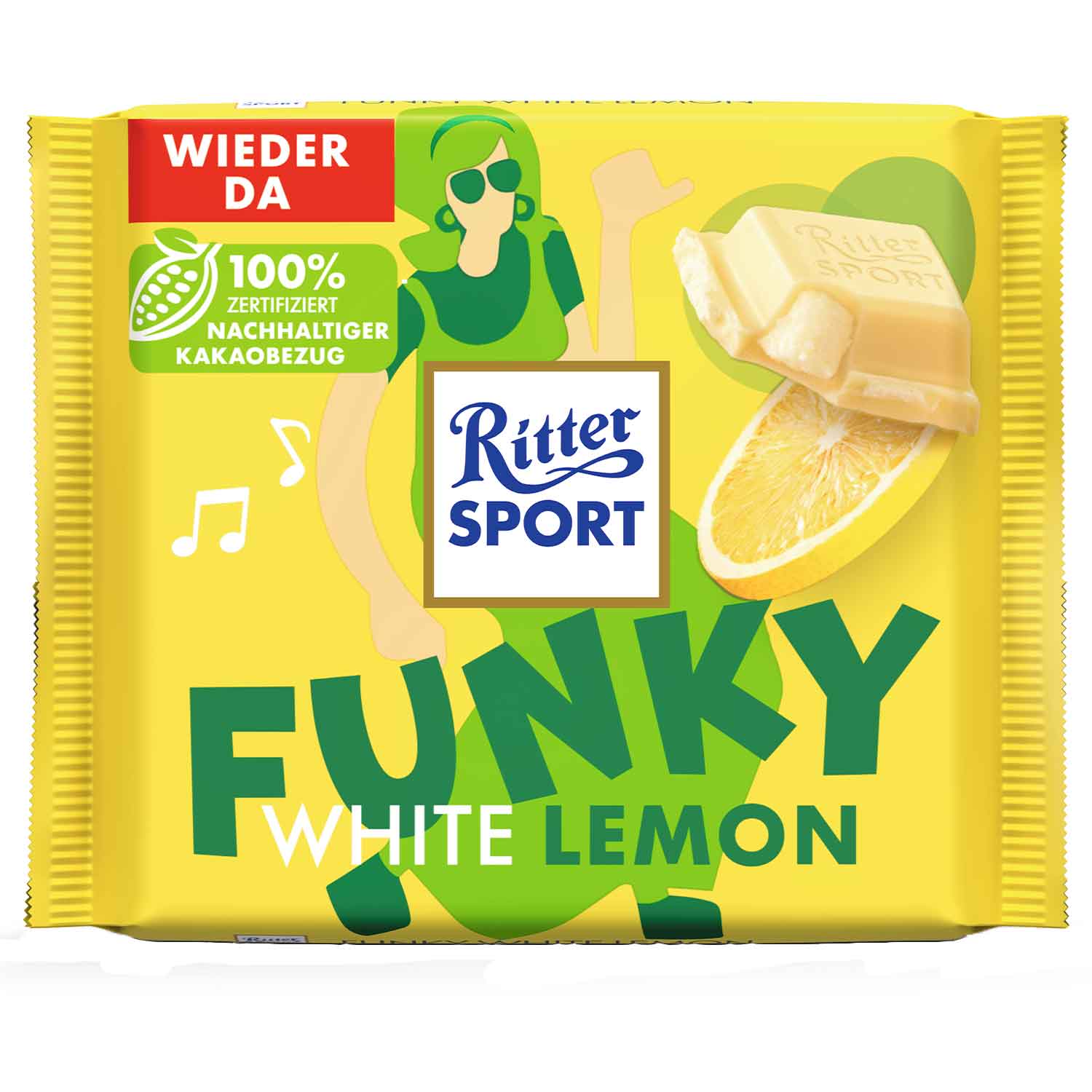 Ritter Sport White Funky Lemon 100g (GERMANY)