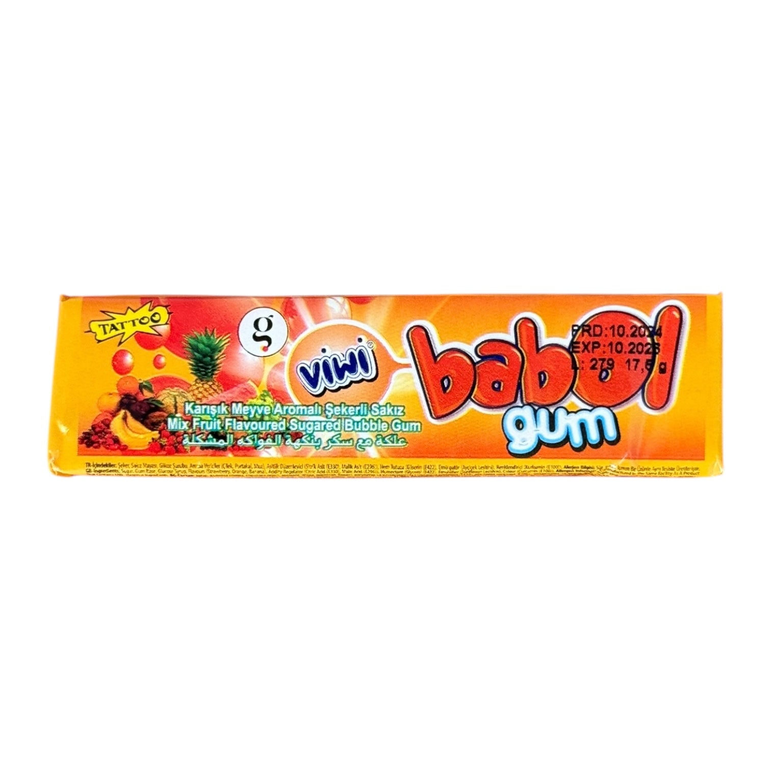 Babol Gum Mixed Fruit 3g (TURKEY)
