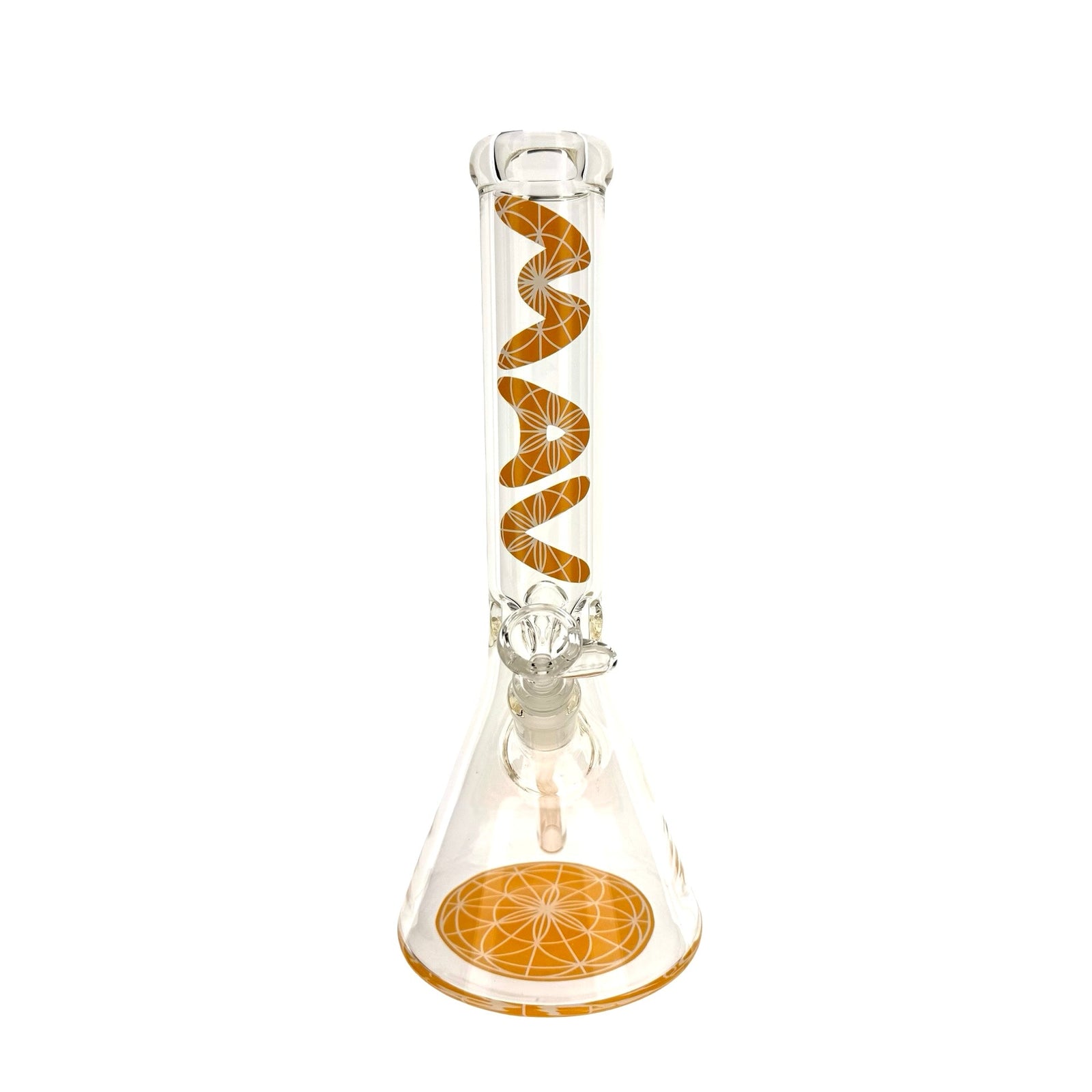 MANDALA yellow 13" Beaker Base Bong (ONLINE ONLY)