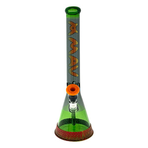 18" Color Float Beaker Bong Forest Smoke Rasta Slab Matching LimitedMANDALA yellow 13" Beaker Base Bong (ONLINE ONLY)
