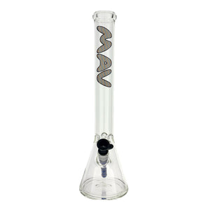 18" 5mm Classic Beaker Bong wigwag stem match lucy (ONLINE ONLY)
