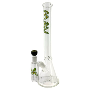 18" x 5mm Happy Avocado Beaker Bong + Ash Catcher Combo x Empire Glassworks Avocado bowl (ONLINE ONLY)