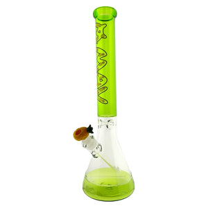 Ooze Pineapple 18" Full Color Beaker Bong x Empire Glassworks Pineapple Bowl (ONLINE ONLY)