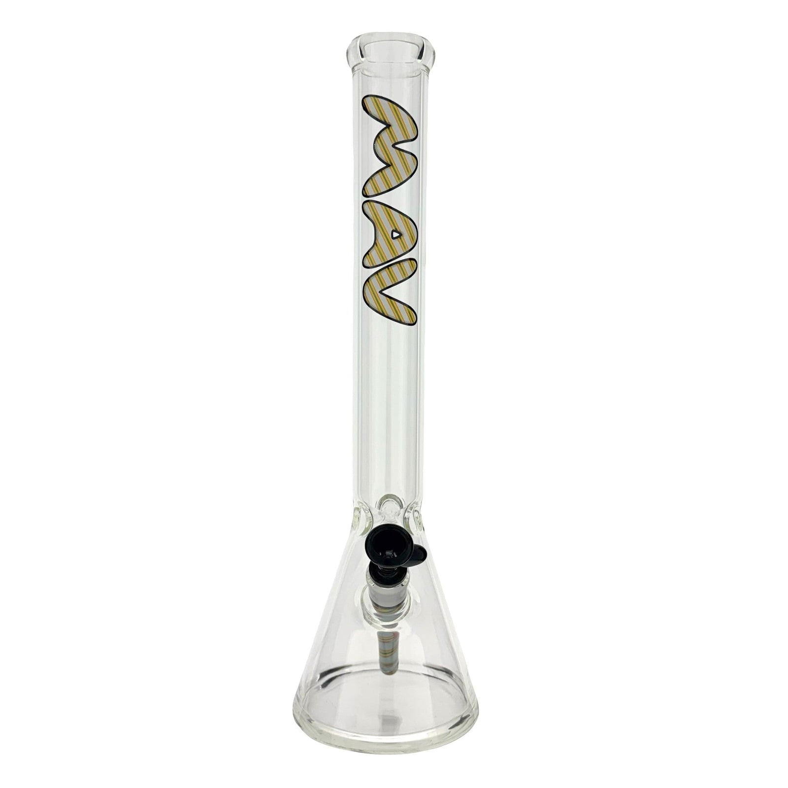 18" 5mm Classic Beaker Bong wigwag stem match play (ONLINE ONLY)