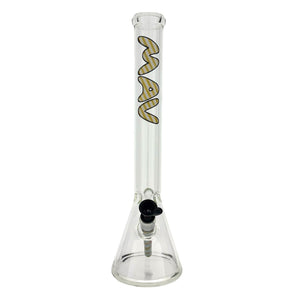18" 5mm Classic Beaker Bong wigwag stem match play (ONLINE ONLY)