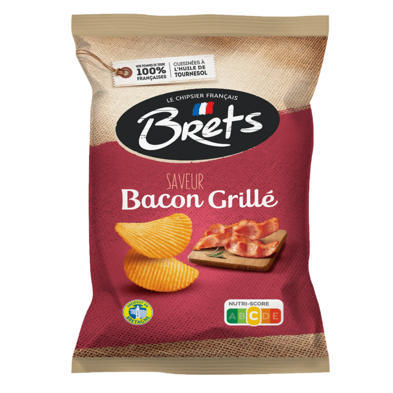Brets Chips Bacon Grille 125g (FRANCE)