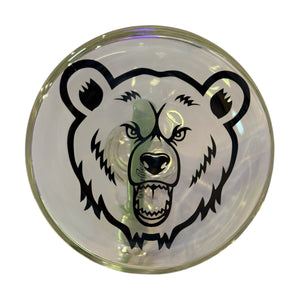 18" Green Bear 7mm Double UFO Beaker