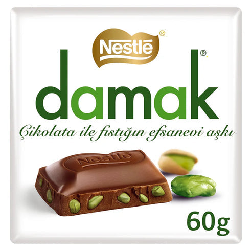 Damak Milk Chocolate w/ Pistachio 60g (TURKEY)