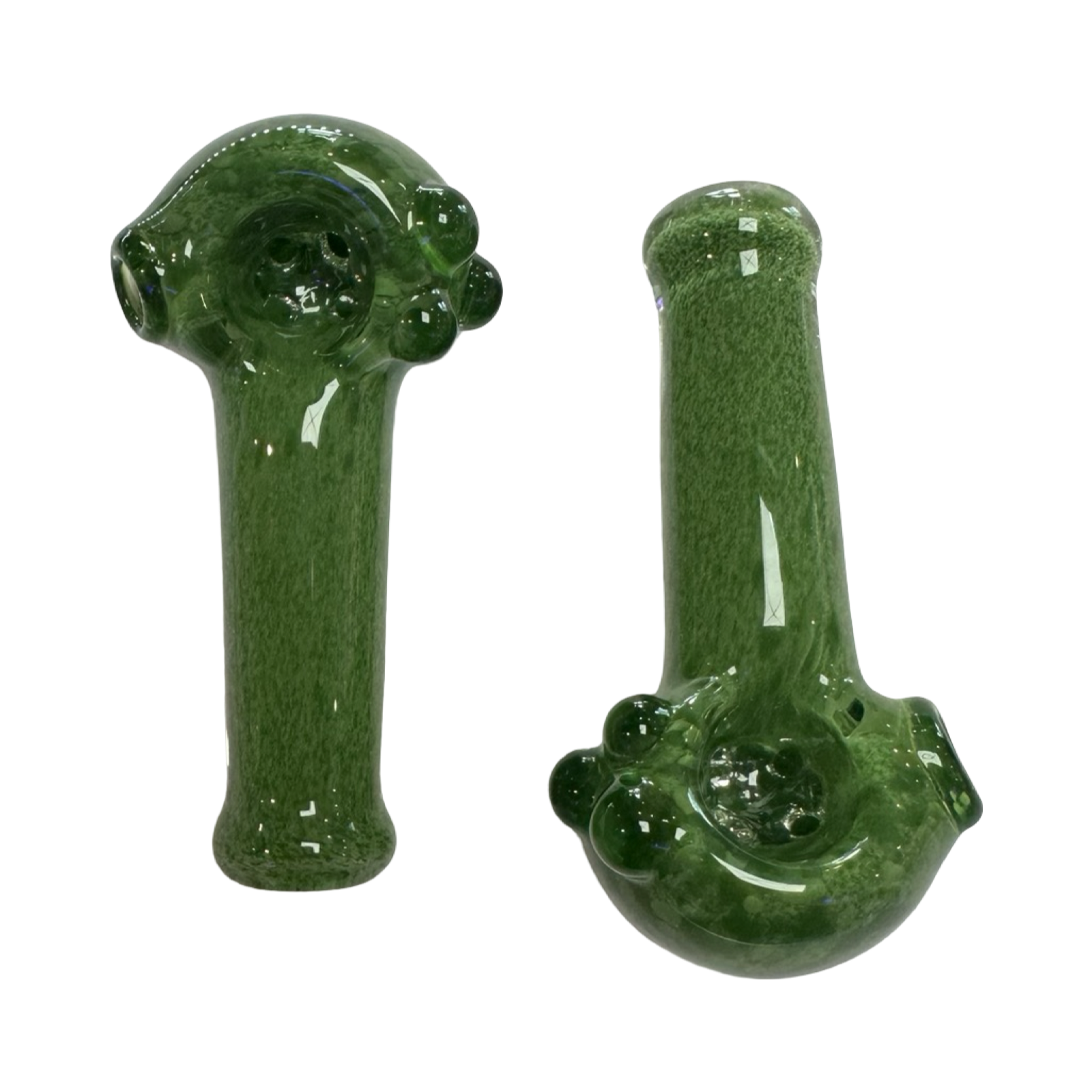 Sarah Marblesbee 4 Hole Mini Spoon - Green w/ L. Green Dots