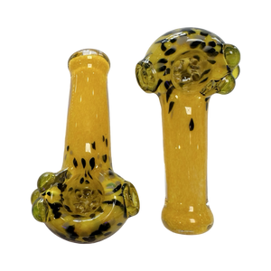 Sarah Marblesbee 4 Hole Mini Spoon - Yellow w/ Black Dots
