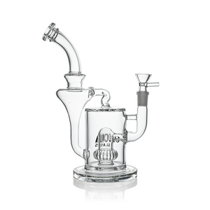 10" Hourglass Recycler Scientific Bong with Crown Perc | Croia Glass (ONLINE ONLY)