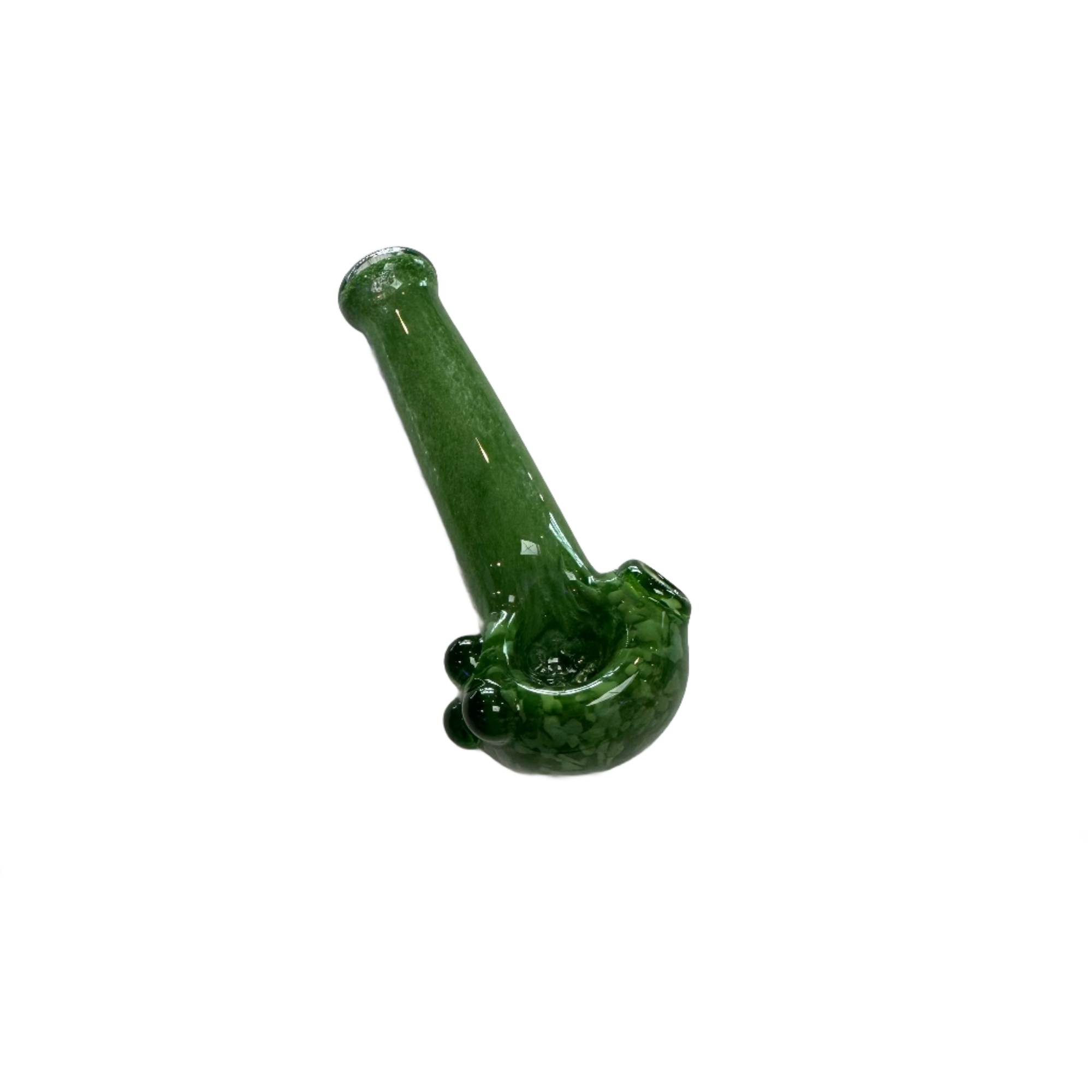 Sarah Marblesbee 4 Hole Large Spoon - Green w/ L. Green Dots