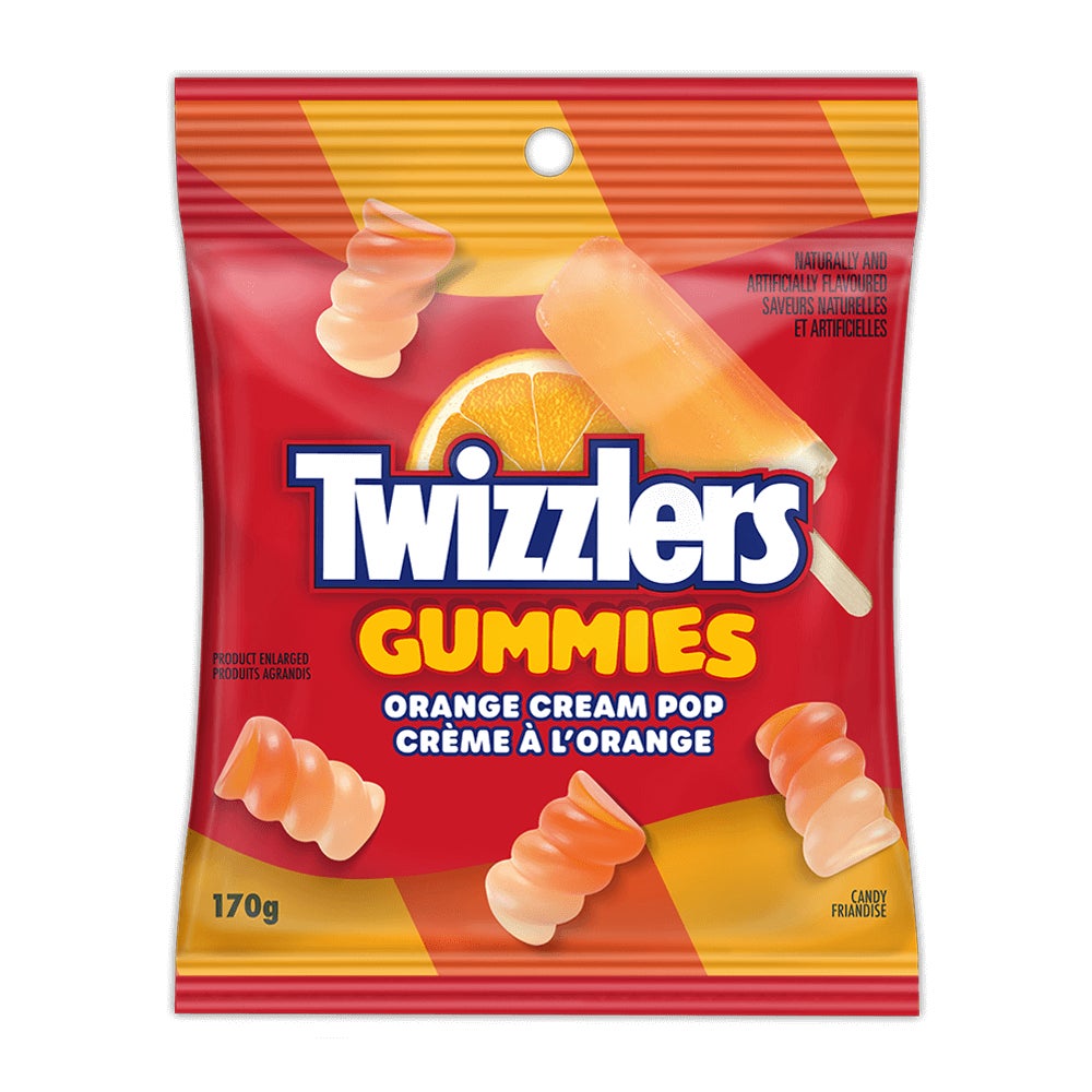 Twizzlers Gummies Orange Cream Pop 170g (CANADA)