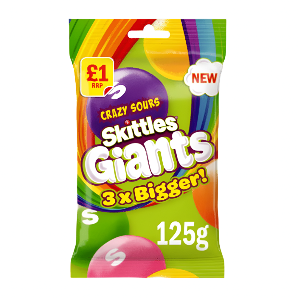 Skittles Giants Crazy Sours 125g (UK)
