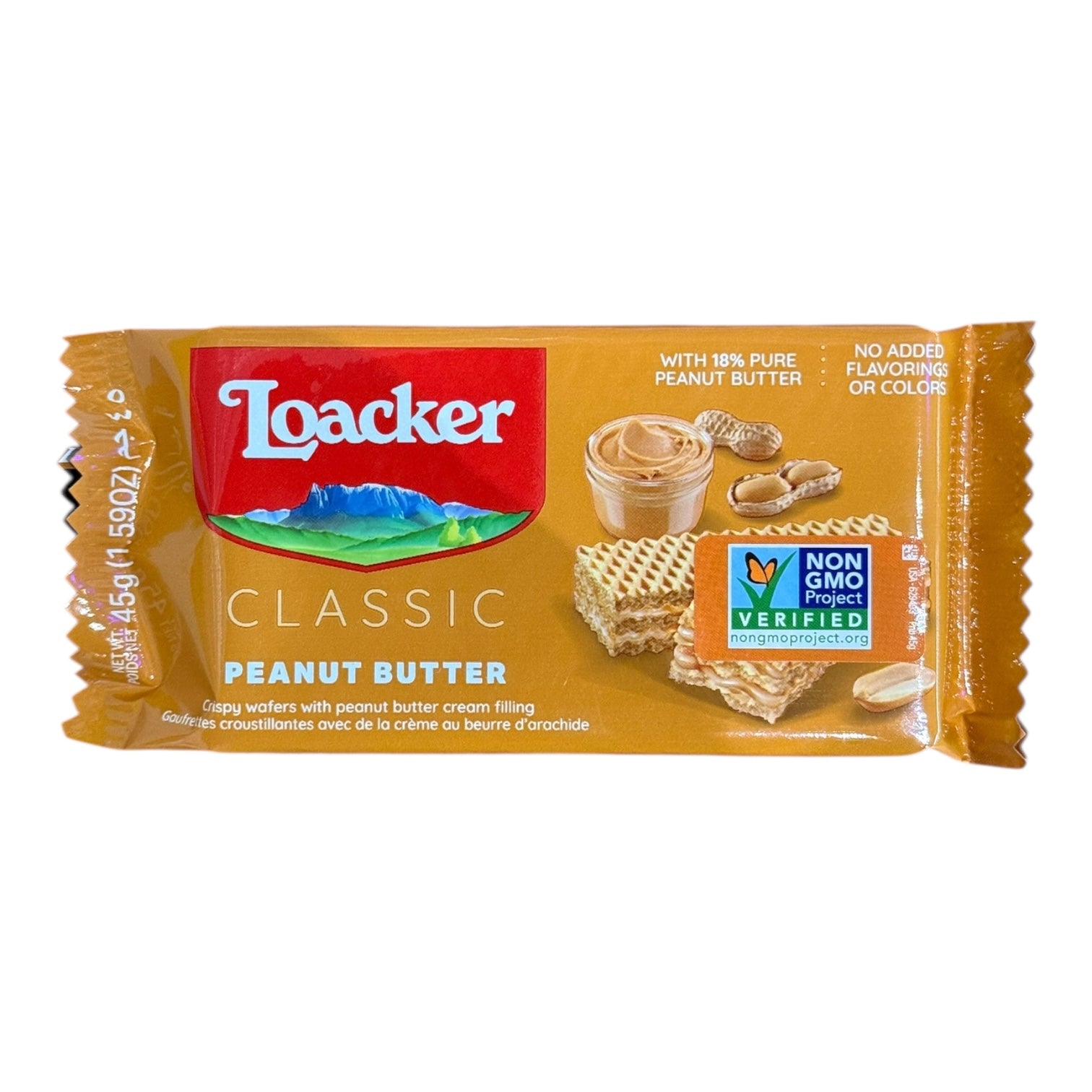 Loacker Classic Peanut Butter Wafers 45g (AUSTRIA)