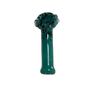 Sarah Marblesbee 4 Hole Large Spoon - Teal w/ Black Dots