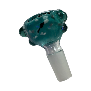 Sarah Marblesbee 4 Hole Slide 14mm - Teal w/ Black Dots