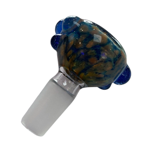 Sarah Marblesbee 4 Hole Slide 14mm - Blue w/ Sunrise Dots