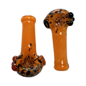 Sarah Marblesbee 4 Hole Mini Spoon - Orange w/ Black Dots