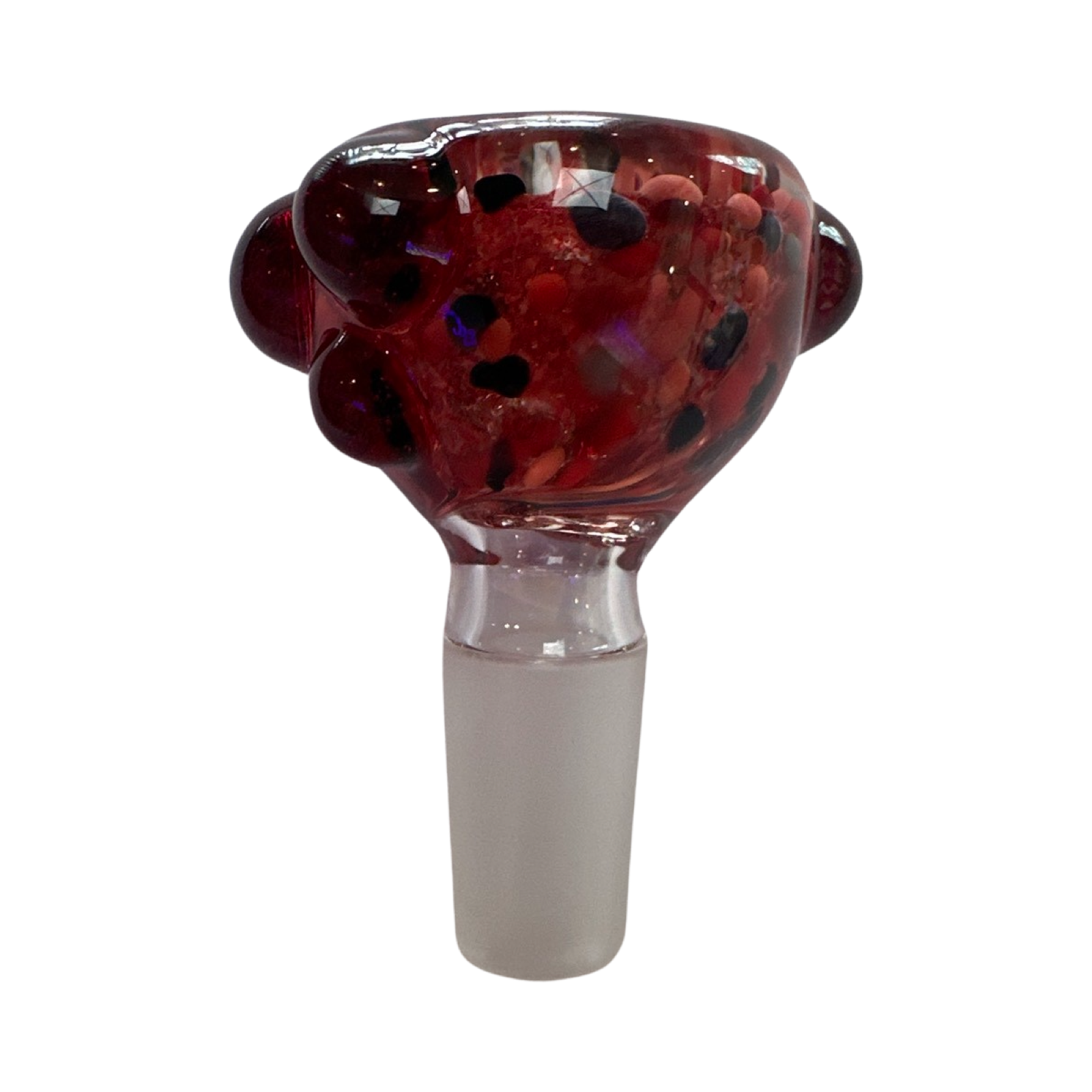 Sarah Marblesbee 4 Hole Slide 14mm - Red w/ Black Dots