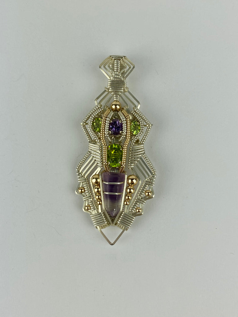 Jason Burruss Multi-Gem Talisman Amethyst & Peridot