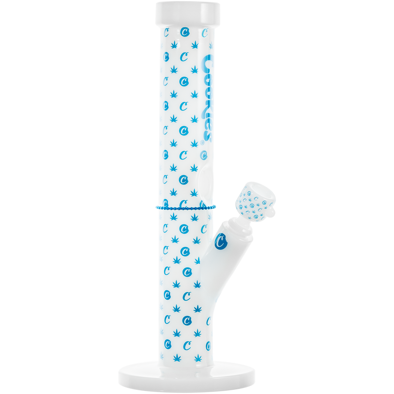 Cookies V Straight Bong (ONLINE ONLY) - Black - Clear - White