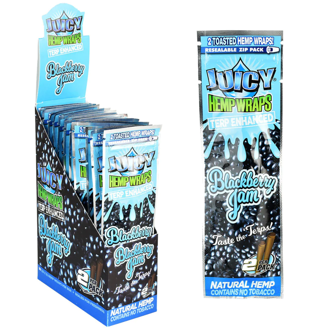 Juicy Jay's Terp Enhanced Hemp Wraps 2pk - Blackberry Jam
