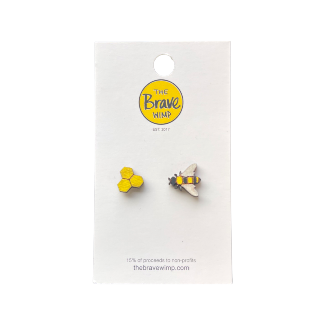 The Brave Wimp Earrings - Honey Bee