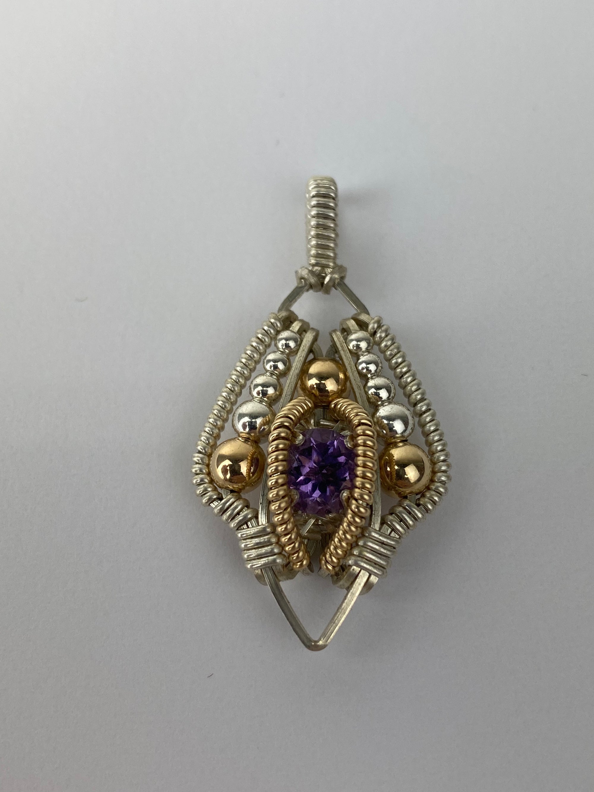 Jason Burruss Mini Single Gem Pendant Amethyst 2