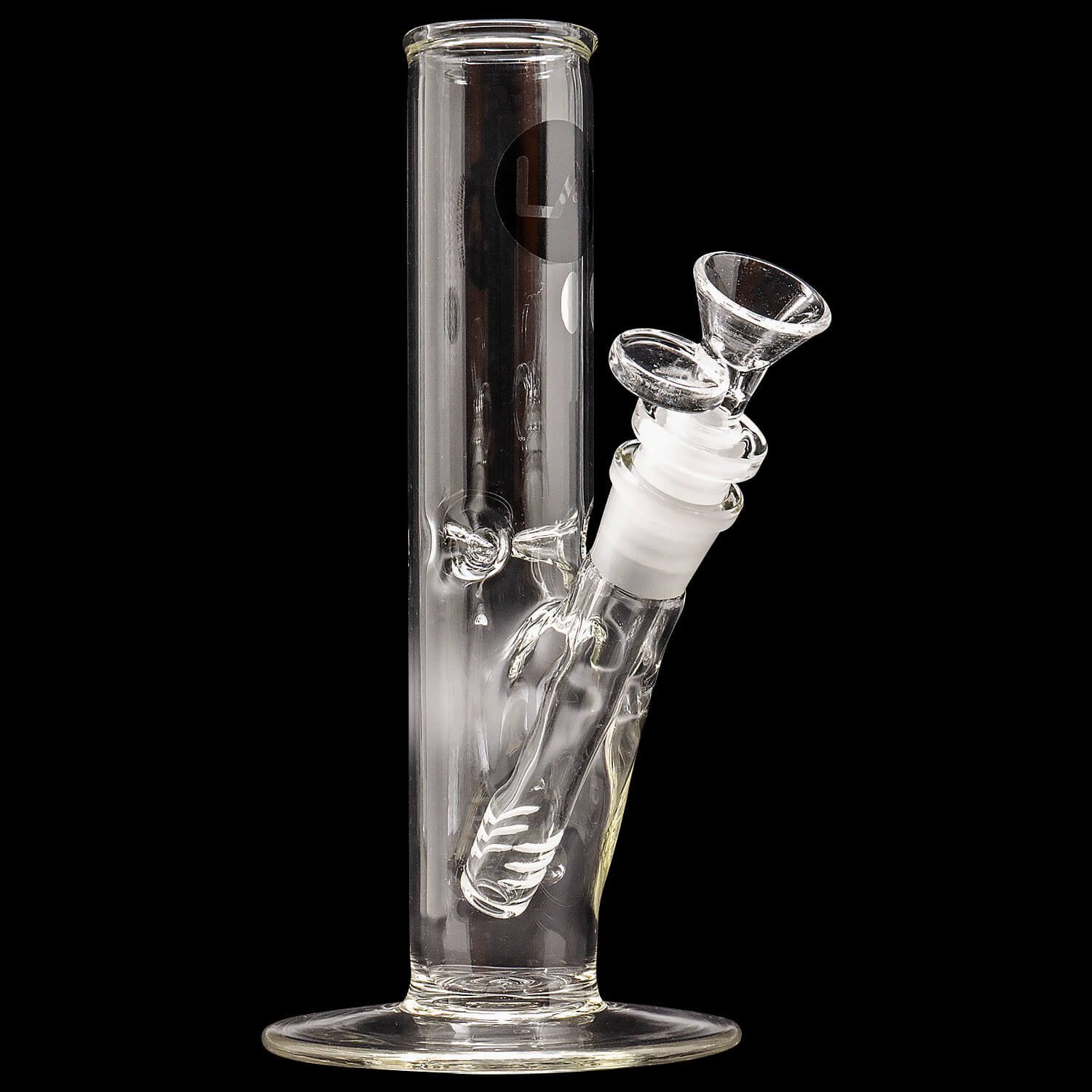 LA Pipes 8" Straight Bong with Ice Pinch (ONLINE ONLY)