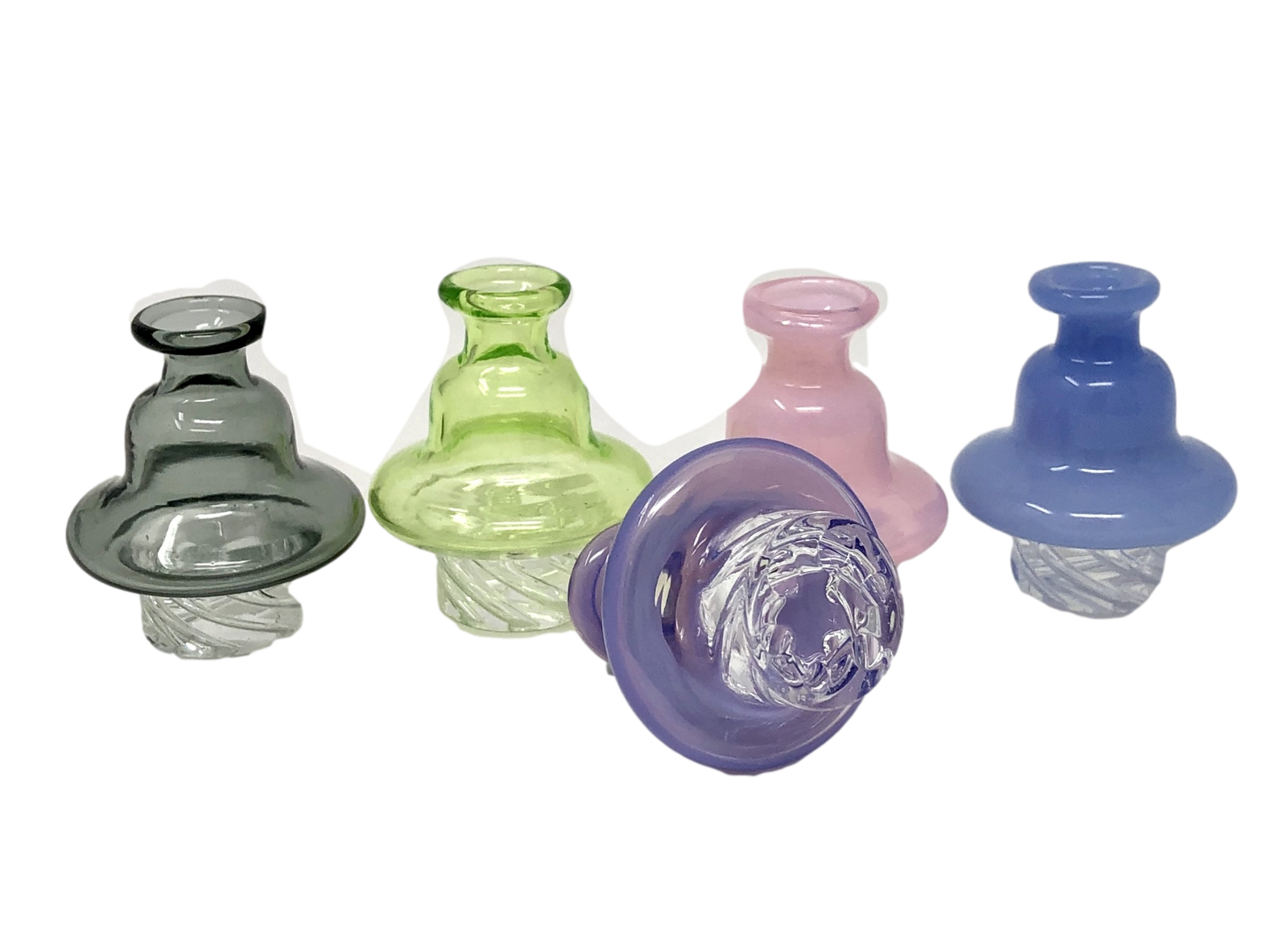 Full Color Vortex Spinner Carb Cap - Transparent Green