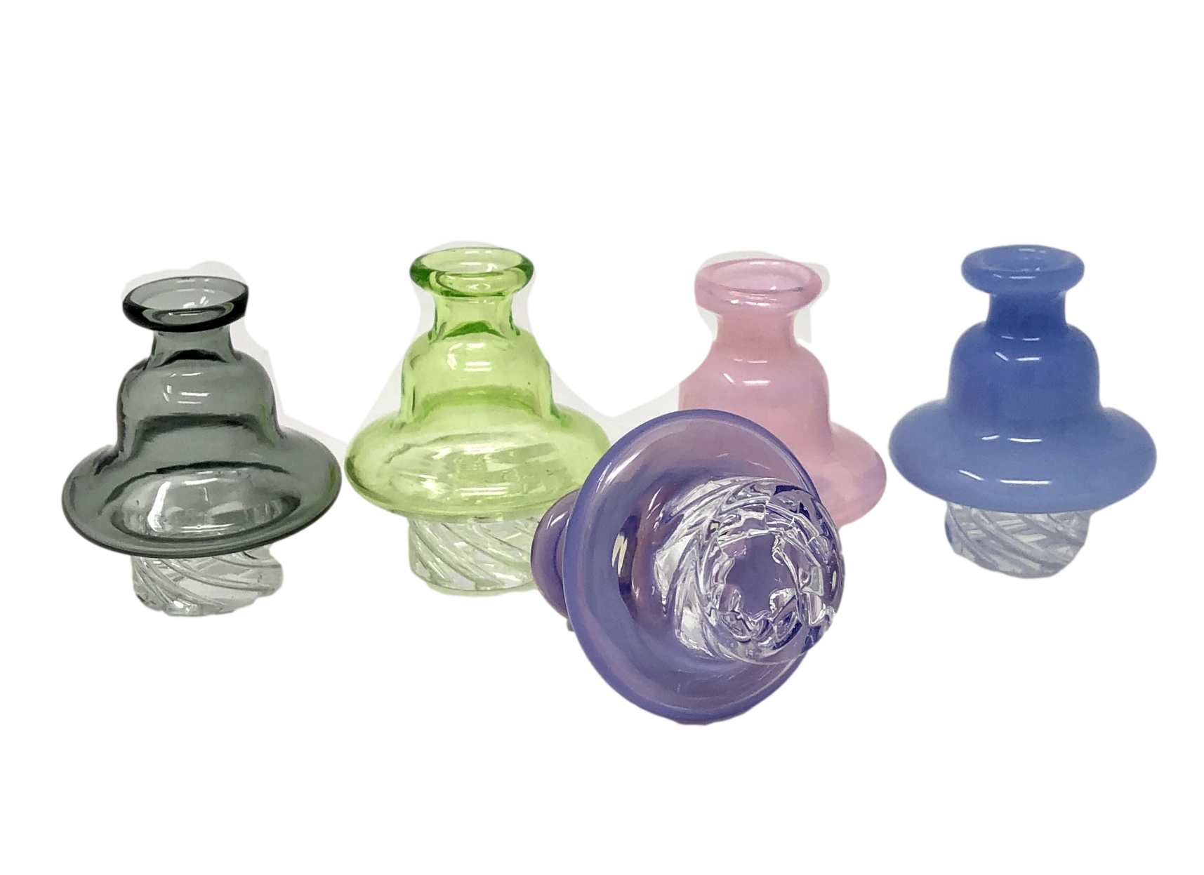 Full Color Vortex Spinner Carb Cap - Transparent Green