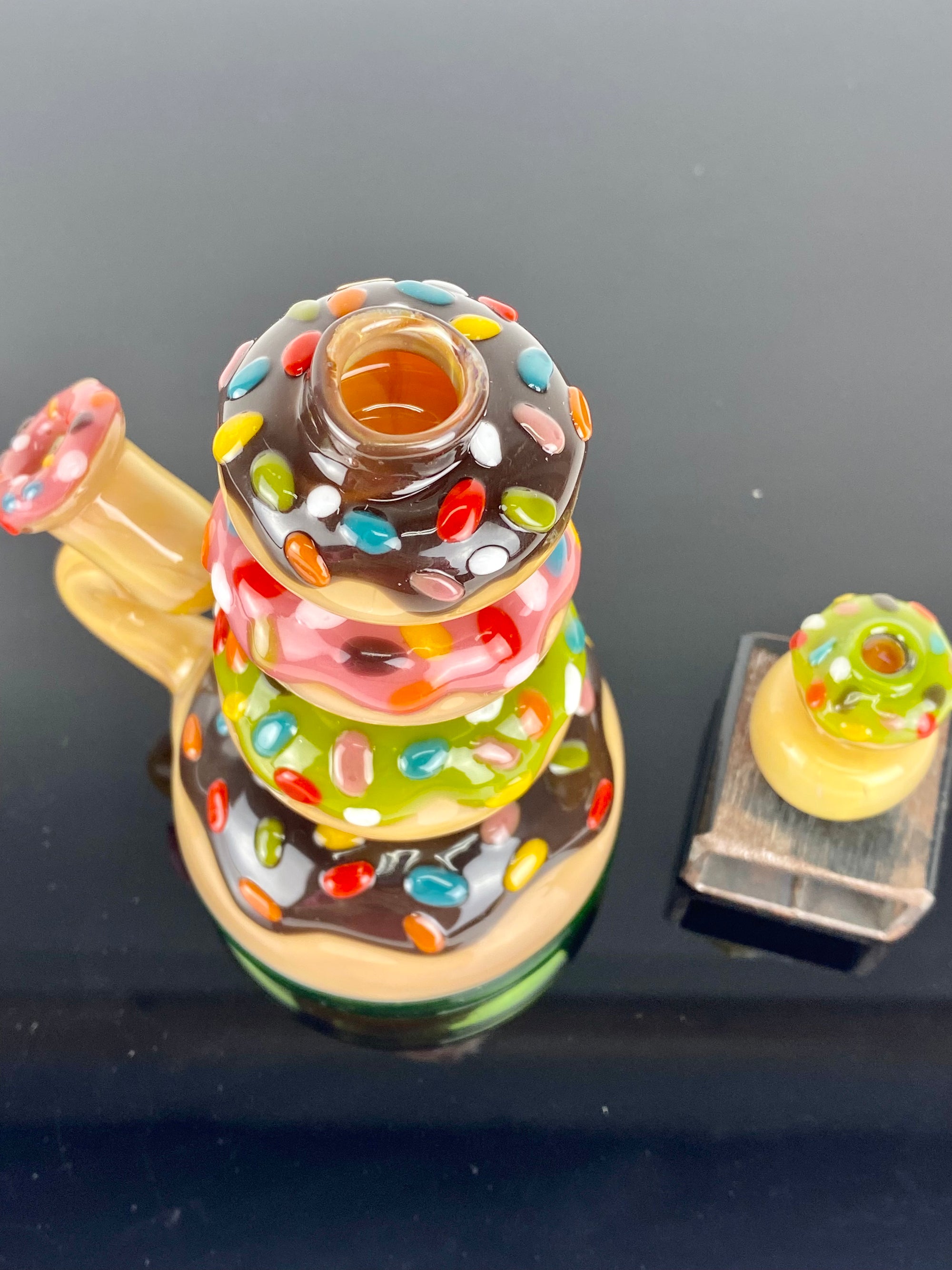 KGB Glass Donut Stack Rig  Chocolate Pistachio