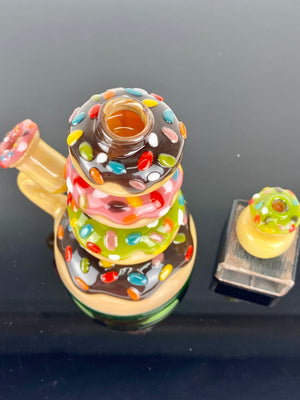 KGB Glass Donut Stack Rig  Chocolate Pistachio