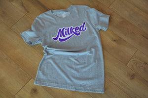 Milked Classic Logo Mens T-Shirt - Purple / Large
