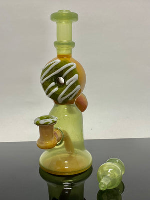 KGB Glass Bellbottom Donut Rig Veggie Hulk cfl