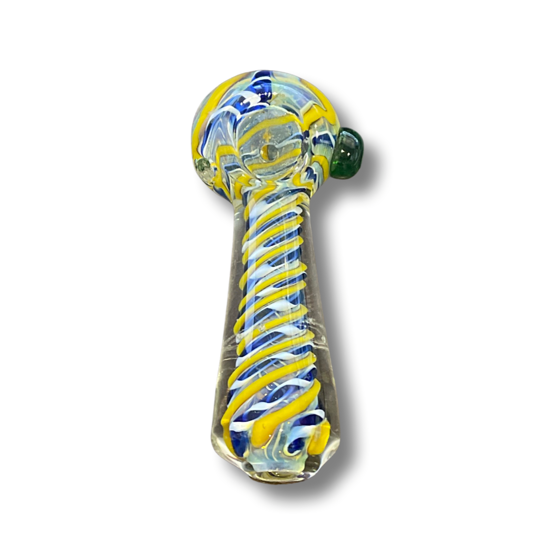 4" Thick Swirl Mix Hand Pipe - 3