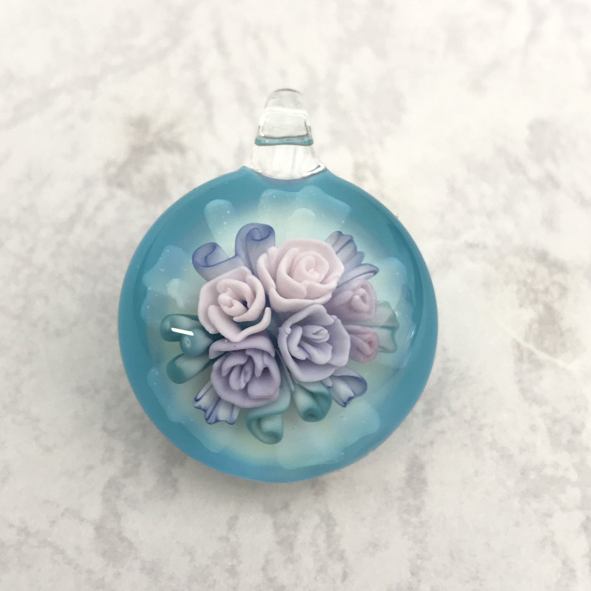 Yuka Glassart Flower Pendant 3