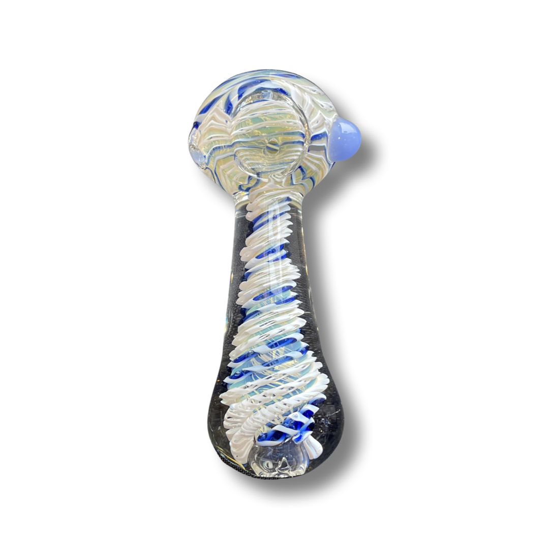 4" Thick Swirl Mix Hand Pipe - 5