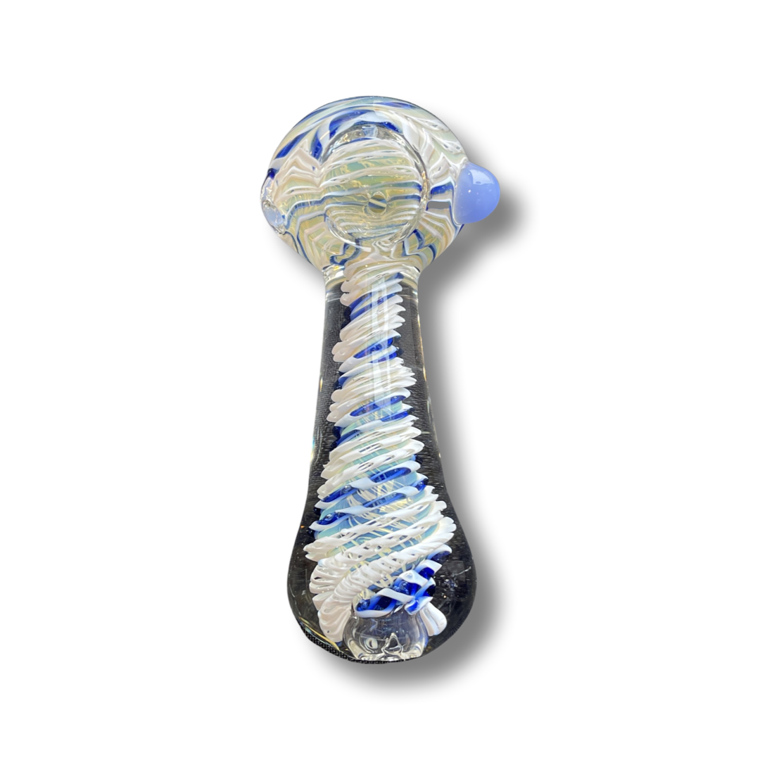 4" Thick Swirl Mix Hand Pipe - 1