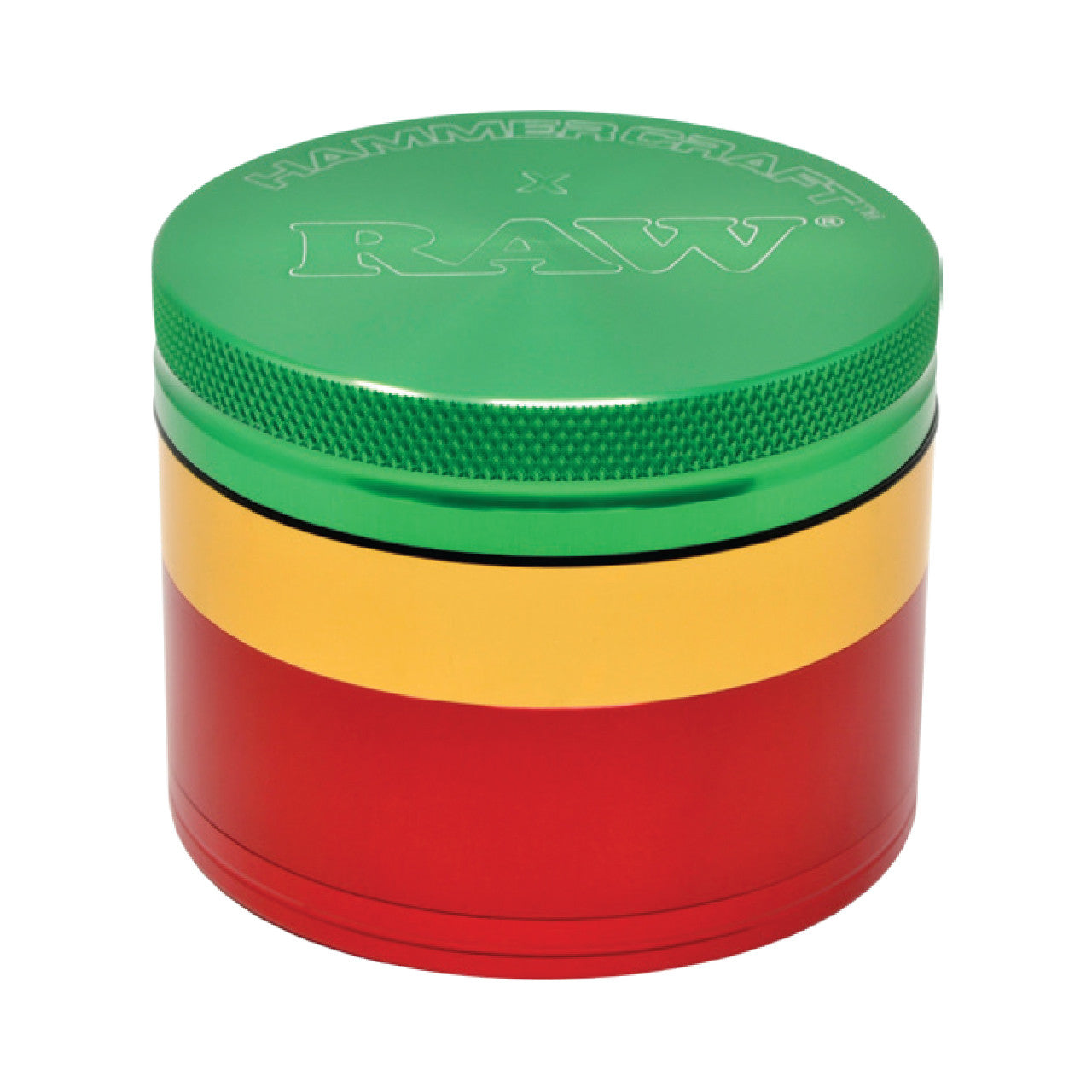 RAW® x Hammercraft 4 Part Grinder - Rasta / 2.5"