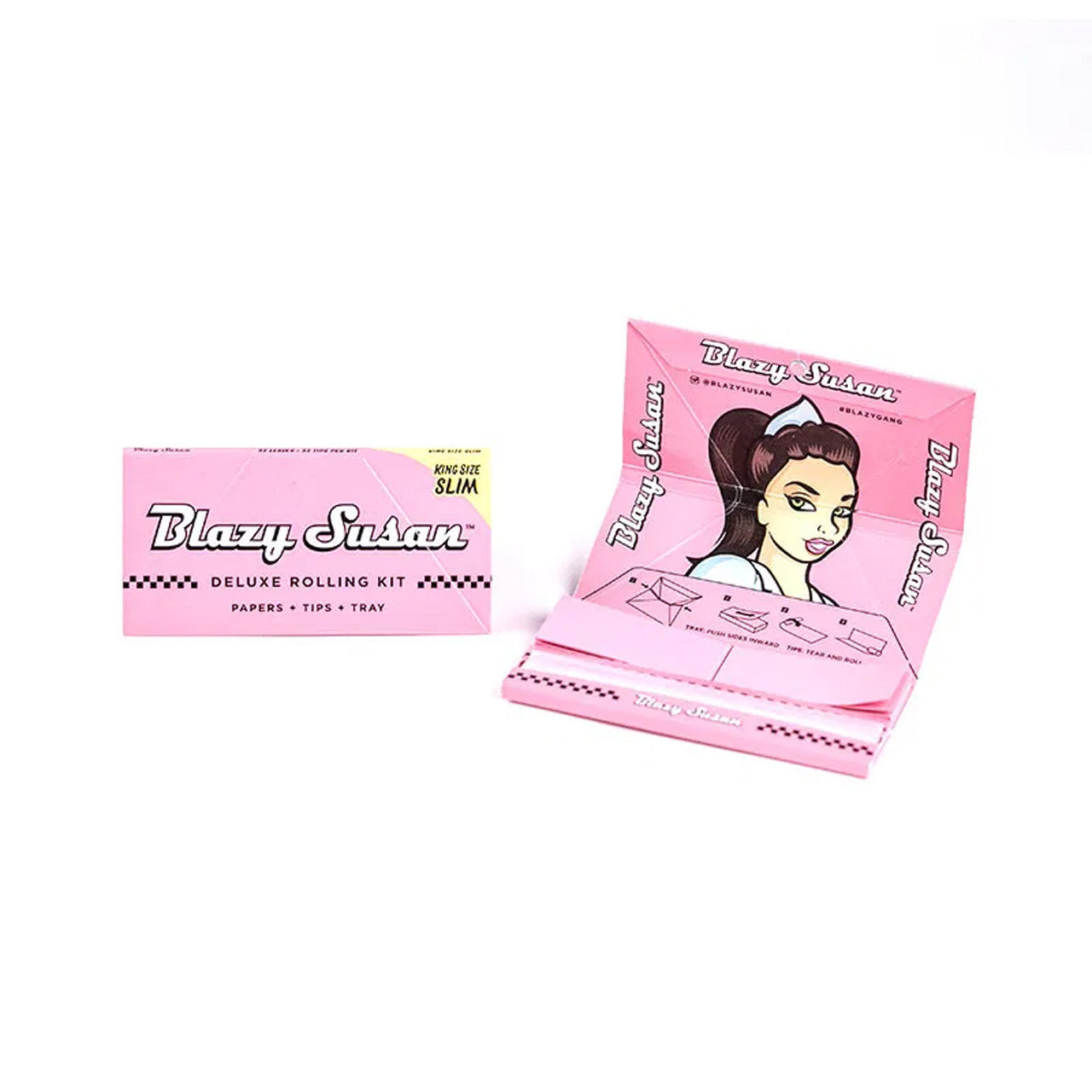 Blazy Susan Papers - Pink King Size Slim Deluxe Rolling Kit
