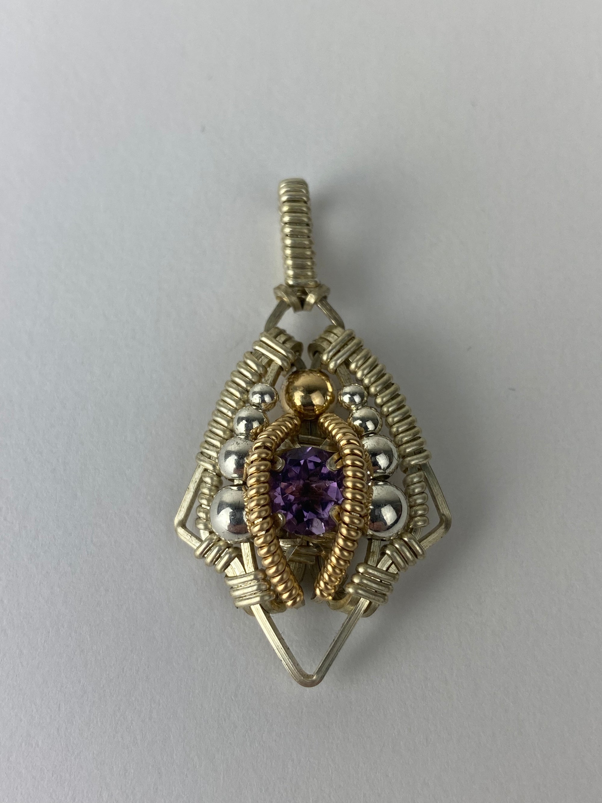 Jason Burruss Mini Single Gem Pendant Amethyst 3